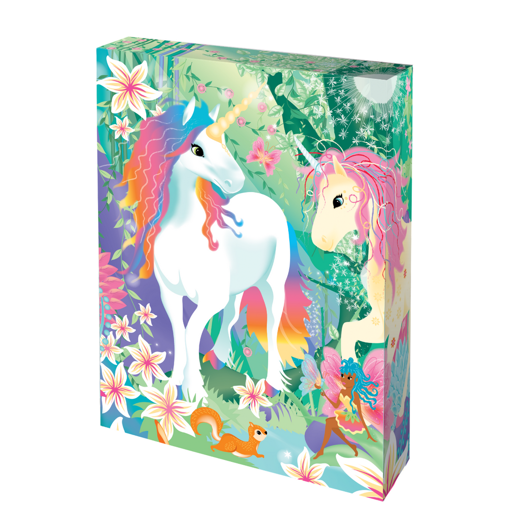 Image of the Totally Magical Unicorns Glitter & Foil Art Set box with unicorns  on the front.