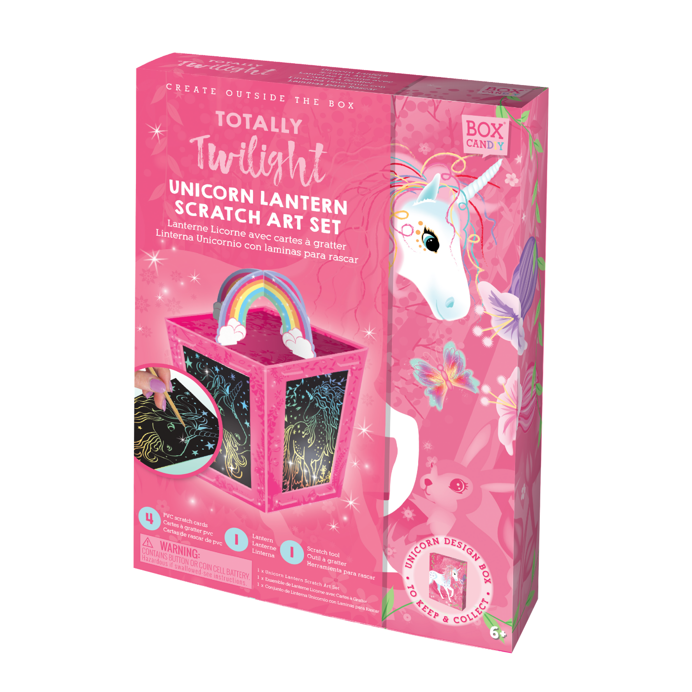 Totally Twilight Unicorn Lantern Scratch Art Set – BOX CANDIY