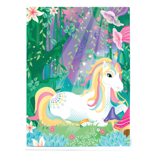Load image into Gallery viewer, image of the Totally Magical Unicorns Create Your Own Unicorn Terrarium cardboard box that has a cute unicorn on it.  
