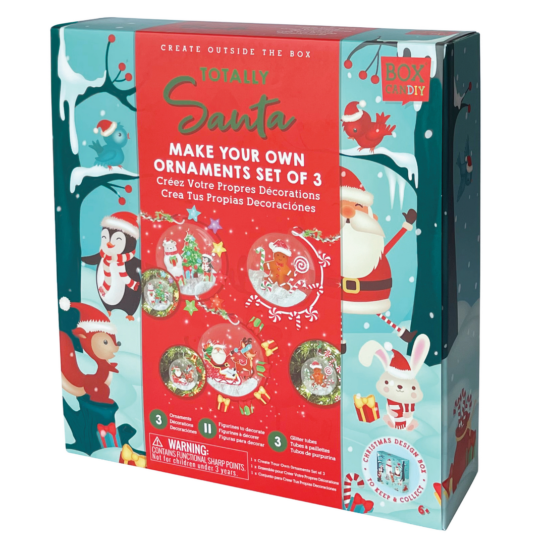Boxed image of Totally Santa Make Your Own Ornaments  Set of 3 . 