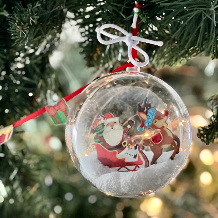 Lifestyle image of Totally Santa Make Your Own  Santa Sleigh Ornament