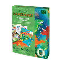 Load image into Gallery viewer, Image of the Totally Dinosaurs 30 Dino-tastic Activities box that has dinosaurs and finished dinosaur activities on the front of the box. 
