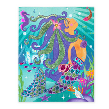 Load image into Gallery viewer, Image of a completed Totally Mermaids Glitter &amp; Foil Art.  Edit alt text
