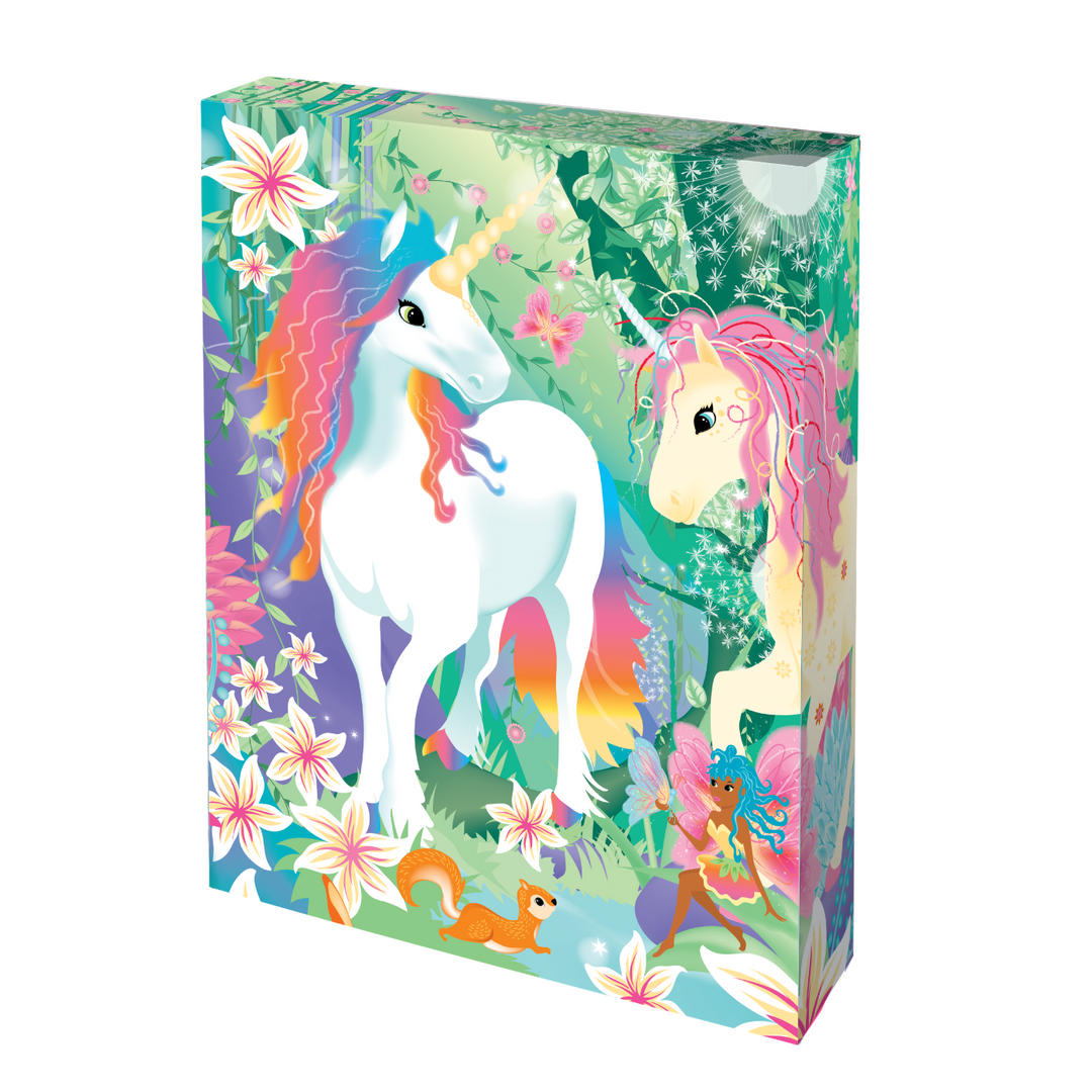 Image of the Totally Magical Unicorns Glitter & Foil Art Set box with unicorns  on the front. 
