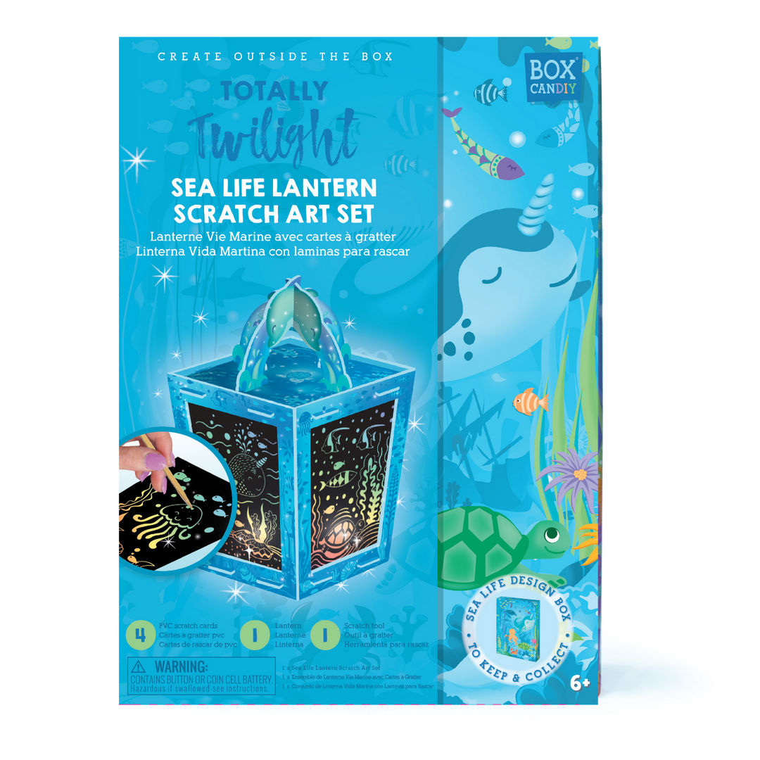 Boxed image of the Totally Twilight Sea Life Lantern Scratch Art Set  Edit alt text