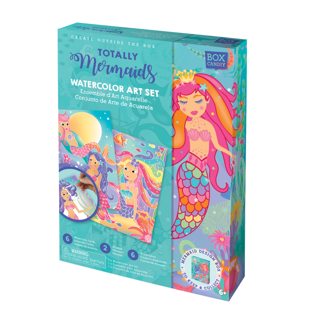 Image of Totally Mermaids Watercolor Art Set box. 