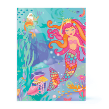 Load image into Gallery viewer, Image of a finished watercolor art of a mermaid. 
